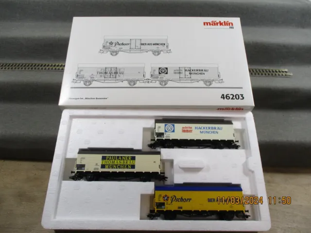 Märklin Spur H0 46203 Güterwagen Bierwagen-Set "Münchner Brauereien" in OVP2