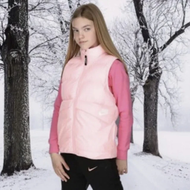 Nike Sportswear Synthetic Fill Gilet Jacket Black Dr1888-658 Kids Girls L
