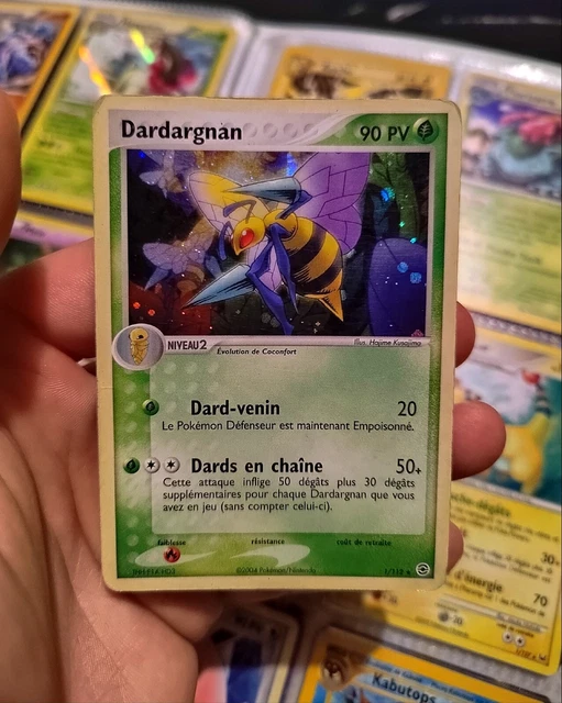 CARTE POKEMON FR dardagnan 1/112 HOLO EX Rouge Feu Vert Feuille
