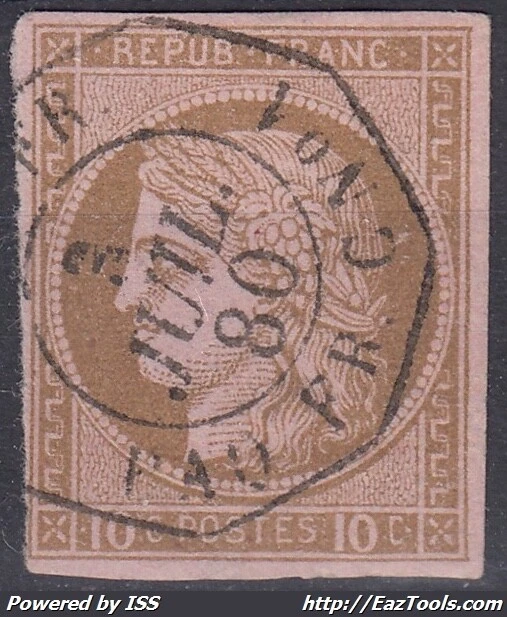 COLONIES GENERALES : CERES 10c N° 18 TB CACHET MARITIME COL FR - PAQ FR C N° 1 COLONIES GENERALES : CERES 10c N° 18 TB CACHET MARITIME COL FR - PAQ FR C N° 1