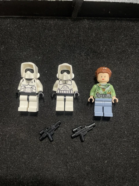 Lego Scout trooper lot Mismatch Set Of 2 With Princess Leia!! Rare Endor Set