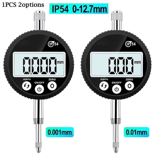Numérique Bas Débit Indicateur 0.01mm/0.0005 Gamme 0-12.7mm/0-25.4mm Jauge LCD