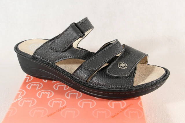 Turm Mules Femmes Chausson Sandales Cuir Véritable Gris Nouveau