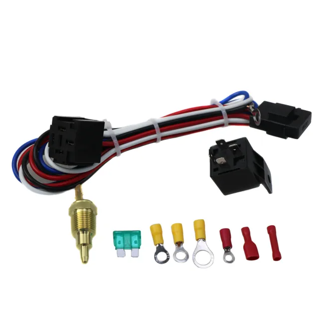 3/8" 175~185 Electric Engine Fan Radiator Thermostat Relay Switch Sensor Kit