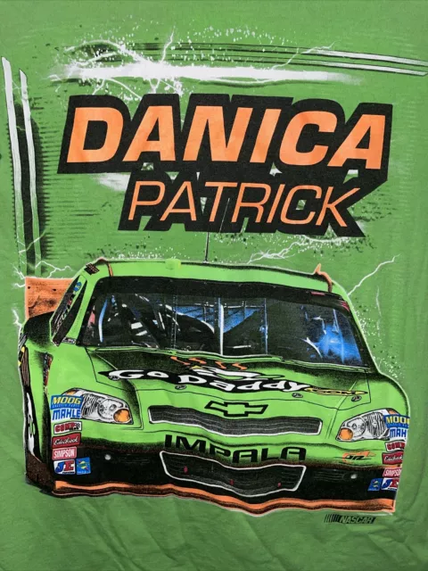 Danica Patrick Official NASCAR #10 Go Daddy Lime Green Size Large