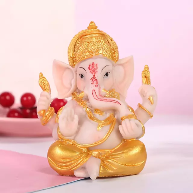 Ganesha Figurine Elephant Lord Statue Buddha Ganesha Sculpture Decoration Car