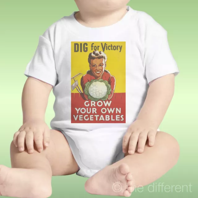 Body Neonato Unisex Locandina Vintage Vegetariano Vegetable Idea Regalo