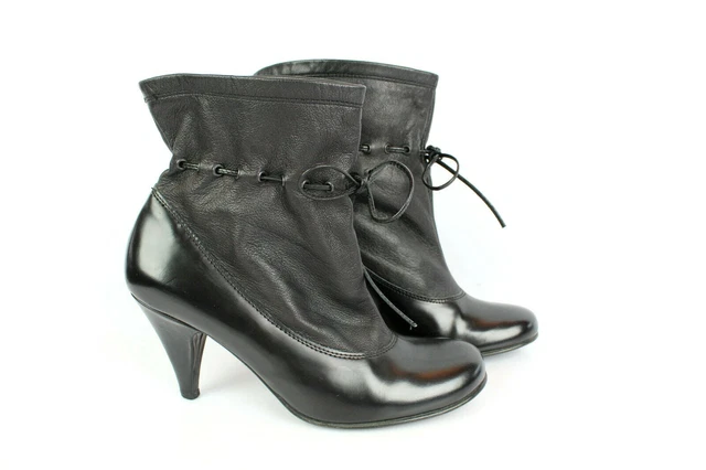 Bottines SAN MARINA PARIS Cuir Noir FR 38 / UK 5 TRES BON ETAT