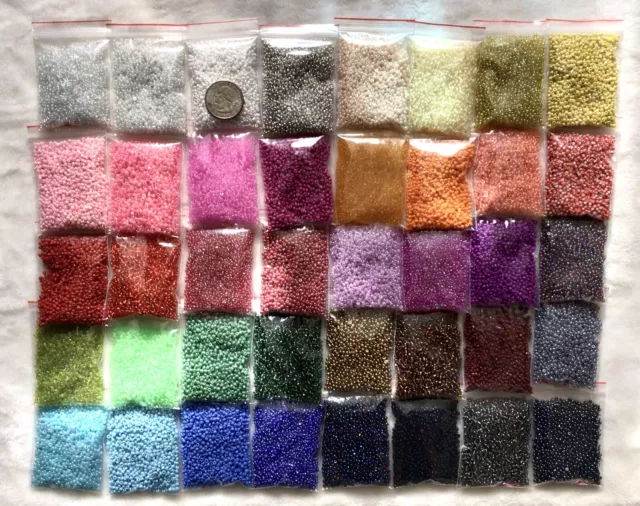 Wholesale Bulk GIANT Lot 800g 11/0 Glass Seed Beads Free Ship 40 AWESOME COLORS