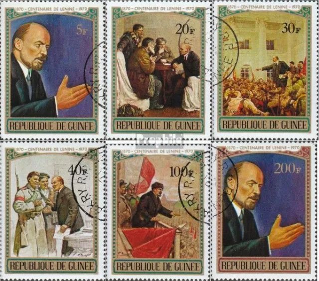 Guinea 565-570 (kompl.Ausg.) gestempelt 1970 100. Geburtstag Lenins