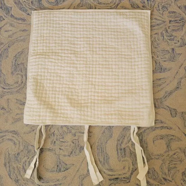 POTTERY BARN PICK-STITCH Handcrafted Quilted Euro Sham, Off-White ...