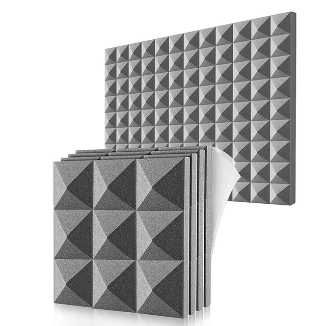 Lot De 12 Panneaux Acoustiques En Mousse - 30x30x2.5 Cm (1 Pied Carré) - Pour Studio, Bureau, Home Cinéma - Réduction Des Échos Et Réverbération
