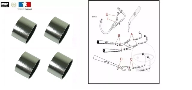 Joint Raccord échappement Pour Piaggio MP3 125 (2007-2013) - Neuf