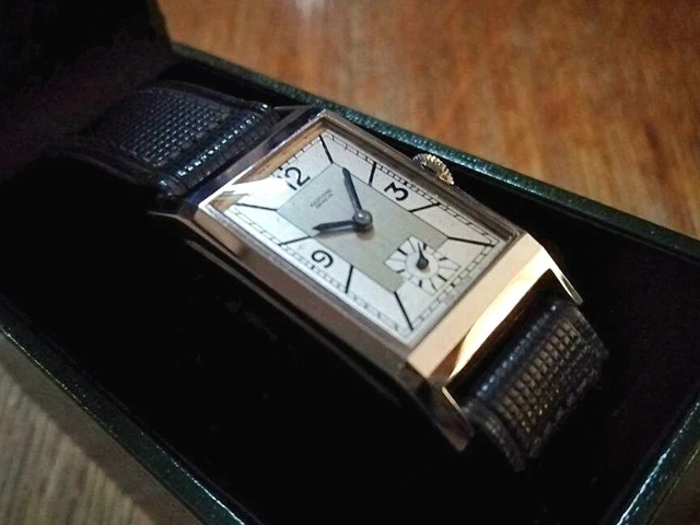 GLYCINE Rectangular Art Deco Manual winding 36mm x 22mm Overhaul needed 1930'S