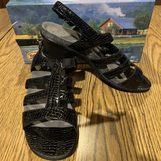 SAS Allegro Black Croc  Women's Shoes New In Box Multiple Sizes