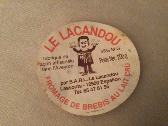 Etiquette Fromage de Brebis Le Lacandou