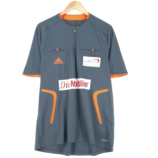 Adidas Referee Jersey Grey Swiss Unihockey Shirt Men Size L Large