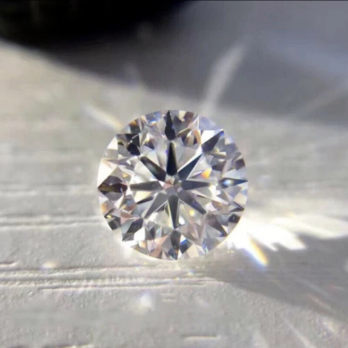 Diamant Moissanite naturel de 4 ct, coupe ronde, grade D, certifié VVS1, en...