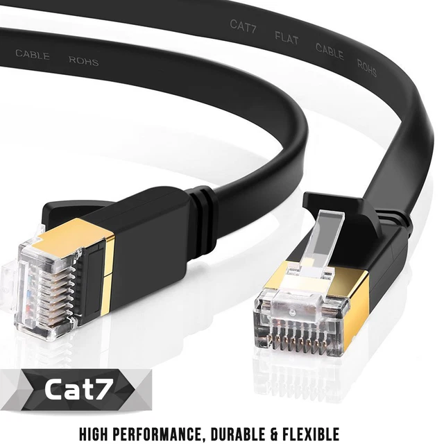 3M/8M Cat 7 Ethernet Patch Network Cable Shielded Gold Plated 10Gbps 600Mhz Lot