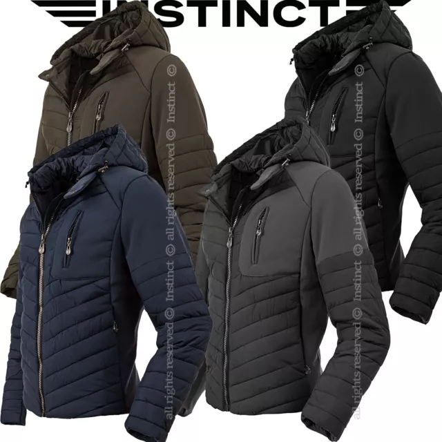 Giubbotto Uomo con Cappuccio Trapuntato Giubbino Giacca Slim Fit M L XL XXL XXXL