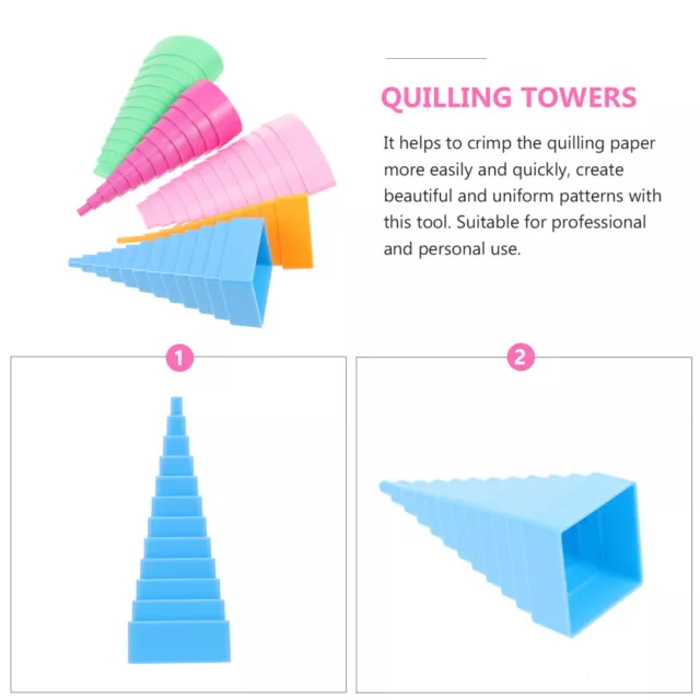 5 Pcs Quilling-Stift Aus Papier Paper Wing Tower Werkzeug Origami 2