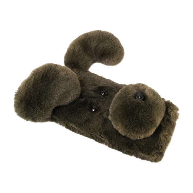 Coque pour téléphone à motifs en peluche douce Mignon hiver de mode Garder 9