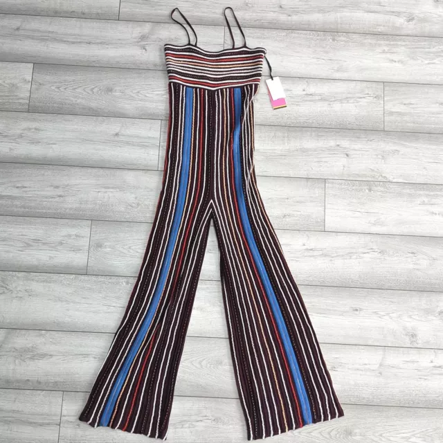 BNWT Missoni Cotton Striped Jumpsuit - Halter Neck & Flared Wide Leg IT 42 UK 12