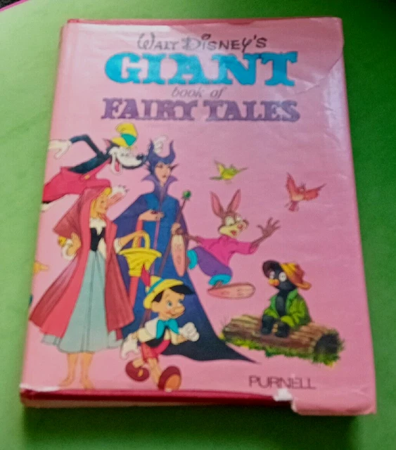 WALT DISNEY'S GIANT book of Fairy Tales Vintage Purnell 1973 Edition