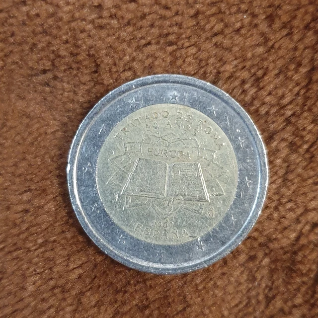2 Euro Römische Verträge 2007 F Wert SPANIEN 50. JAHRESTAG der Römischen Verträge 2-Euro-Münze 2007 im