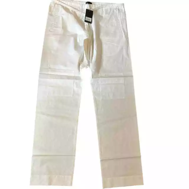 ATM Anthony Thomas Melillo Cotton Wide Leg Pants Trousers White Small