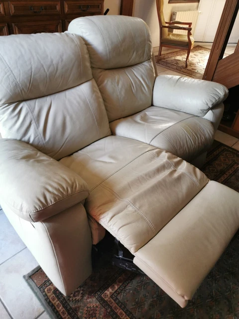 Canapé Leolux 2,5 places Rooby cuir beige | €650