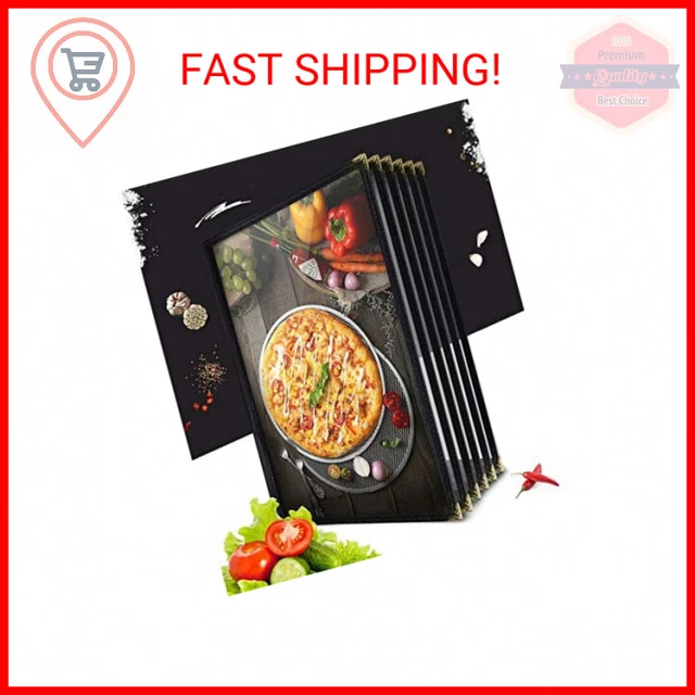 Cosylove 6 Pages 12 View Menu Covers Double Stitched Black Silver Corners and Ma