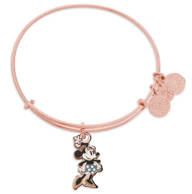 Alex and Ani Disney Parks Collection Bracelet Classic Minnie Mouse Rose Gold NEW