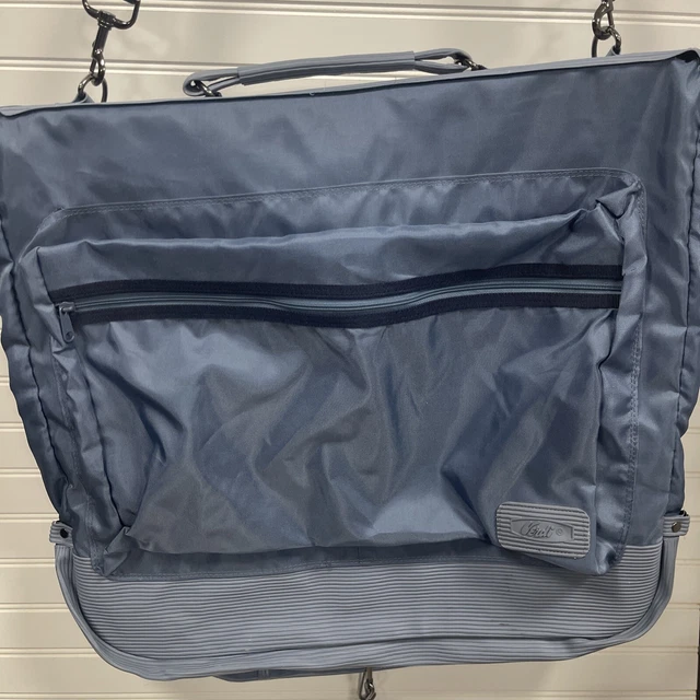 Vintage Verdi Folding Suit Garment Bag Blue 24" x 44" 2