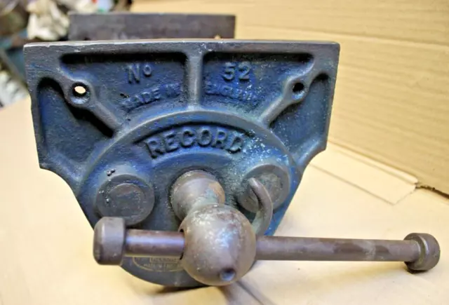 Old Record  No. 52 Quick Release Joiners/Woodworkers Vice