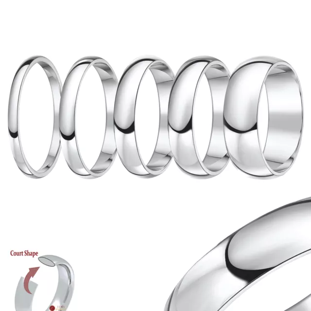 Platinum Hochzeit Ring Extra Schweres Gewicht Court Form Band