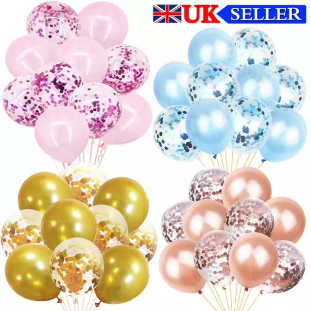 10pcs/set Wedding Birthday Balloons Latex Foil Ballons Party Decor Baby Kids UK