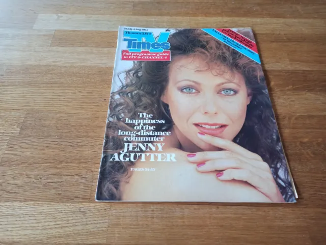TV TIMES MAGAZINE 1984 July 28 Jenny Agutter cover 1 page missing ...
