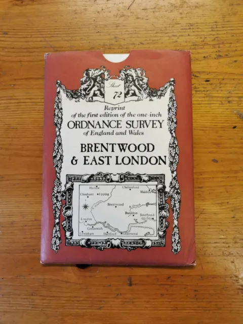 Brentwood & East London Sheet 72 Reprint of 1st Ed 1 inch Ordnance Survey Map