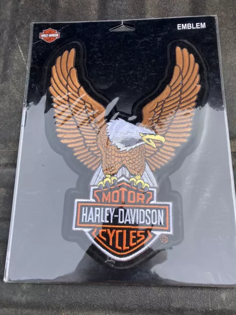 Harley Davidson Large Patch Eagle Bar And Shield Sew On 10 X 7" Official New