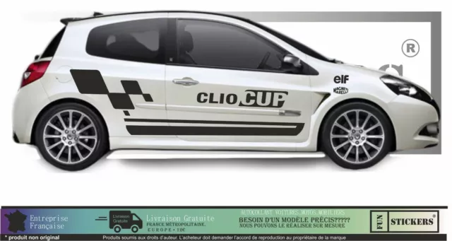 Renault CLIO CUP mk RS RACING Autocollant Graphic Decals 13 COULEURS