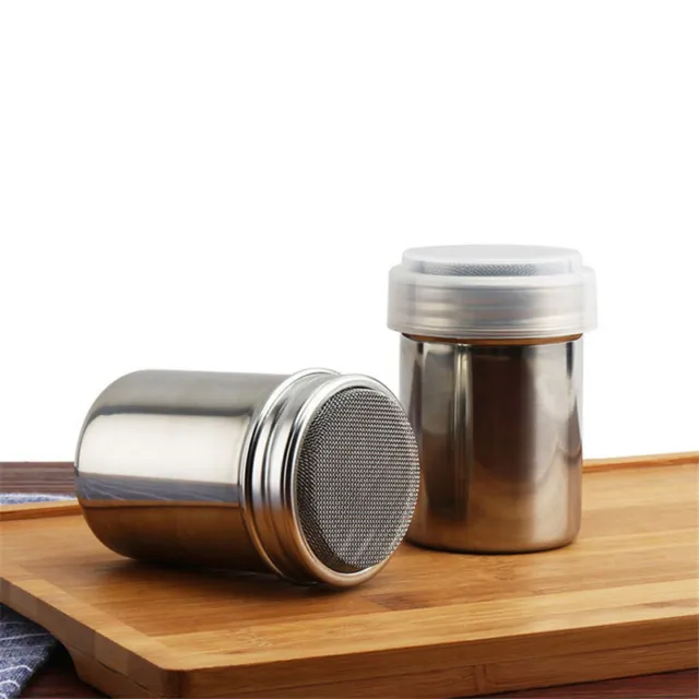 Stainless Steel Chocolate Shaker Icing Sugar Cocoa Flour Coffee Sifter  VQSU-wf