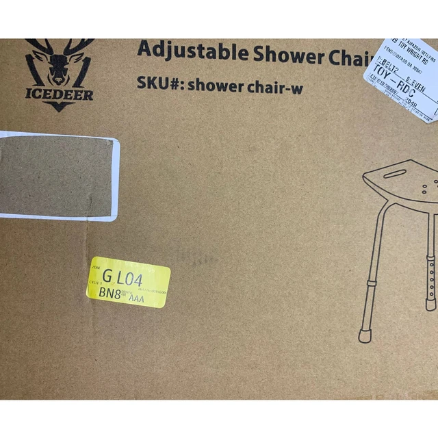 Icedeer Adjustable Shower Chair. NIB.