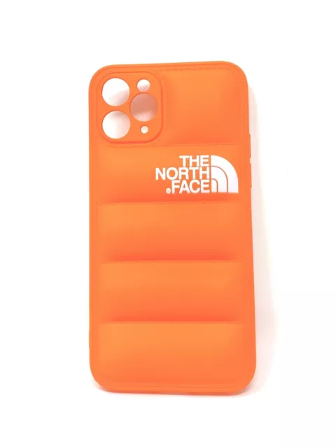 Cover Iphone 11 Pro"The North Face" Puffer Piumino Arancione Silicone Case