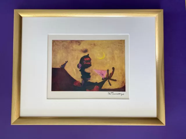 RUFINO TAMAYO + 1952 Awesome Signed Print Ltd. Edition New Gold 16x12in. Frame