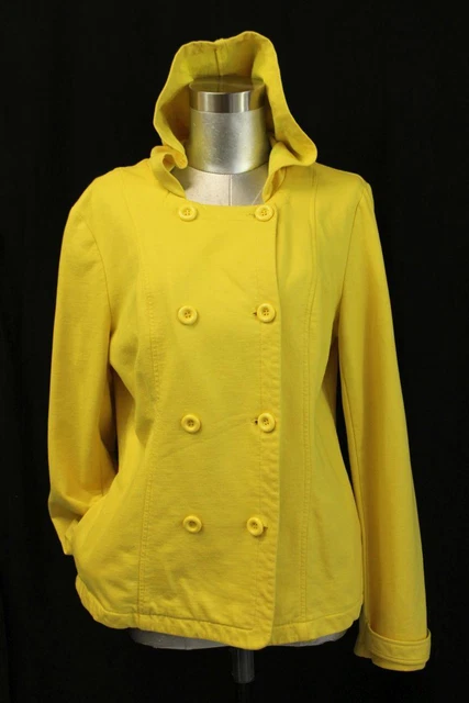 PINS AND NEEDLES Yellow Lightweight Hooded Peacoat Jacket Urban Outfitters L