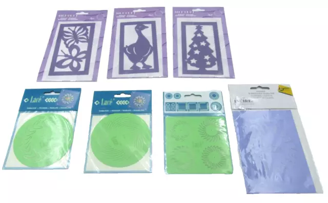 Paper Cutting Stencils - 7 Variations by "Lace", "Silhouet", and "Incire"