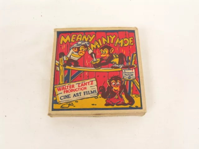 1930's 8 MM Cartoon Film By Cine-Art Meany Miny Moe "Beauty & The Beast" 3" Reel