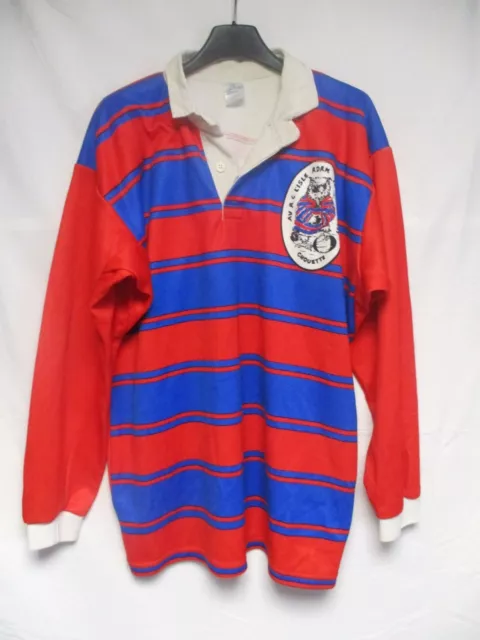 Maillot rugby R.C L'ISLE ADAM vintage shirt années 80 c'est chouette M