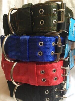 31" L Double Nylon heavy duty For L X-Large Dog Collar with Metal Buckle 2 "wide